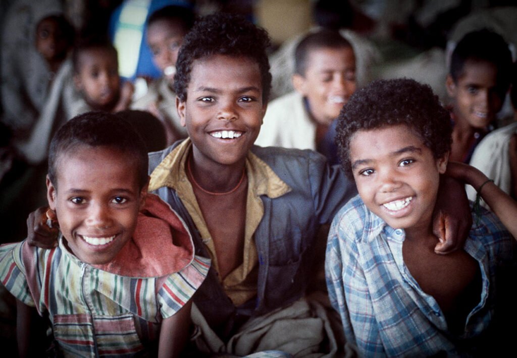 Etiopialaisia lapsia vuonna 1985.