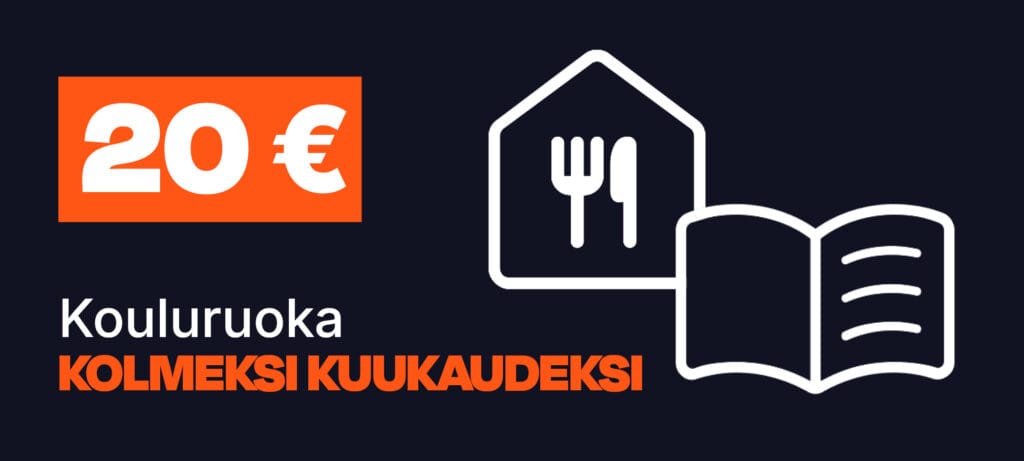 20 eurolla kouluruoka kolmeksi kuukaudeksi.